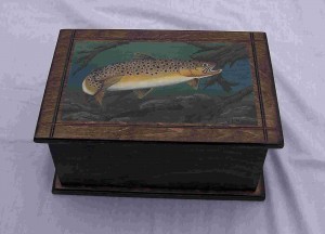 Brown Trout Painting on box