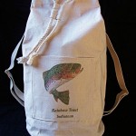 Rainbow trout tote bag